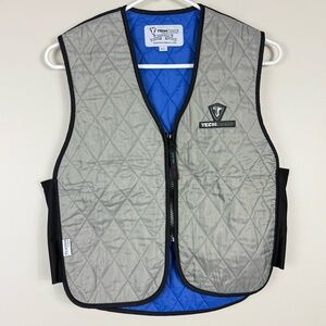TechNiche Hyperkewl Plus Blue Quilted Cooling Vest Adult Sports Outdoors